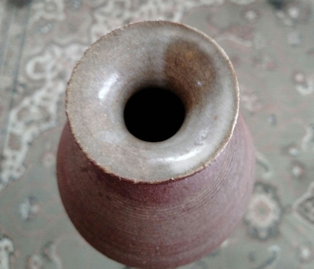 貴重中国骨董　南蛮焼花器花入れ在銘(晋)の国中国やベトナムなど東南アジアの焼き物