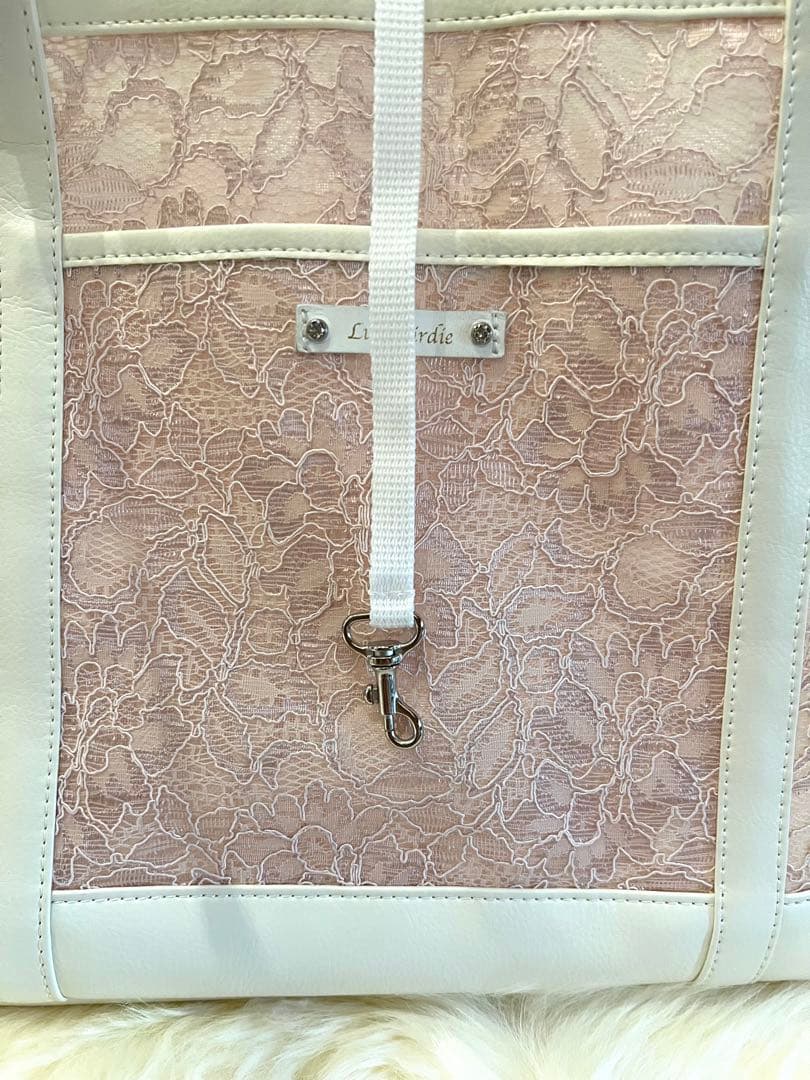 Luxe birdie レースメッシュキャリー ホワイト リュクスバーディ