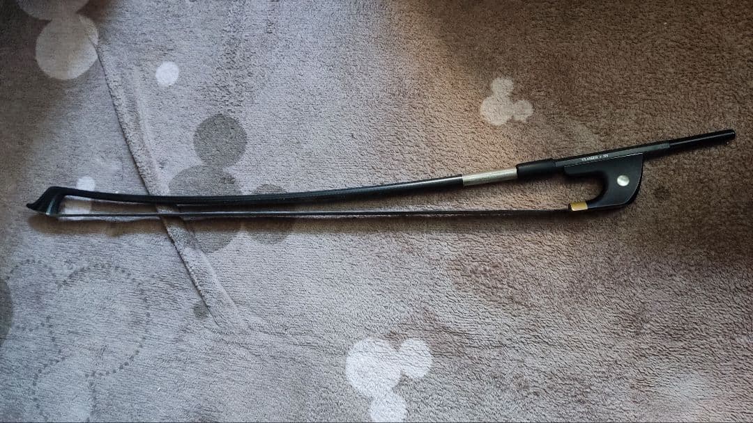 【良品】 GLASSER ブレイデッド コントラバス 弓 ジャーマン式 黒毛