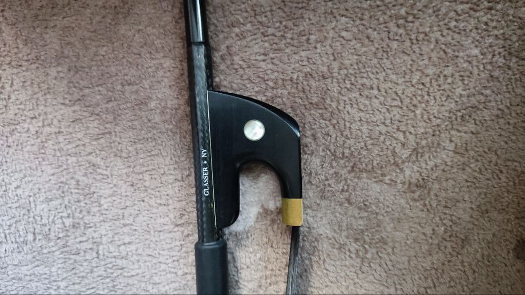 【良品】 GLASSER ブレイデッド コントラバス 弓 ジャーマン式 黒毛