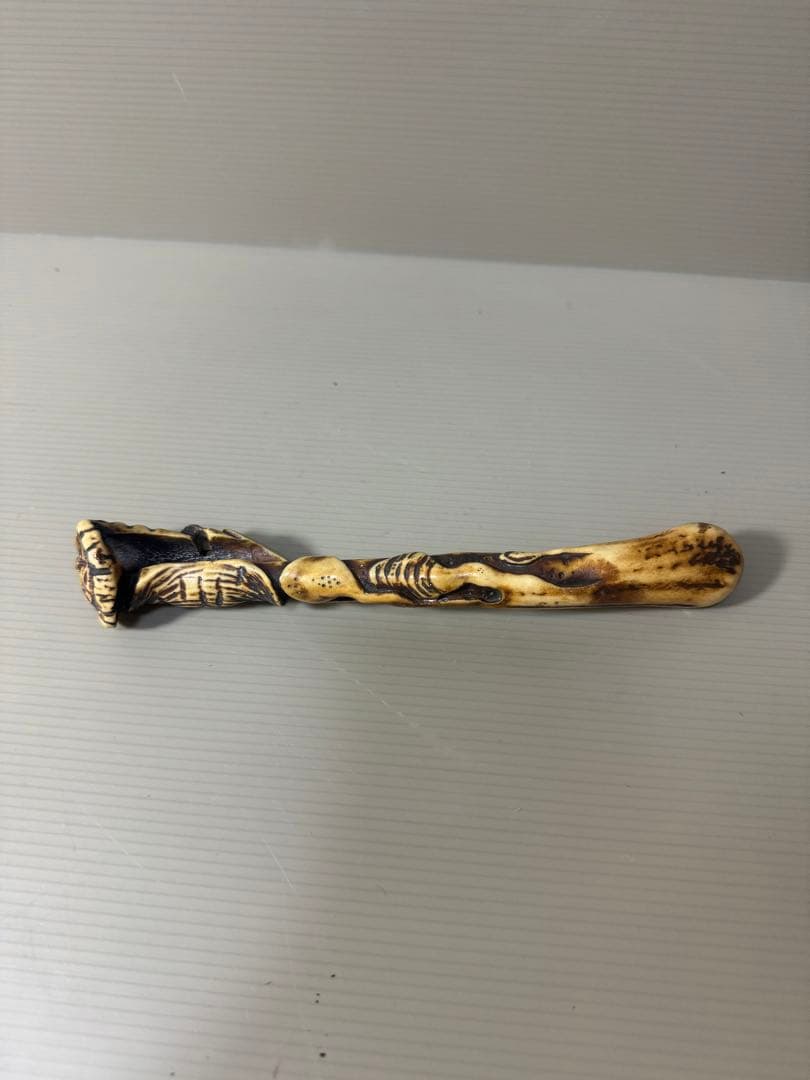 2123 骨董　煙管筒　堤物　彫刻物　時代物