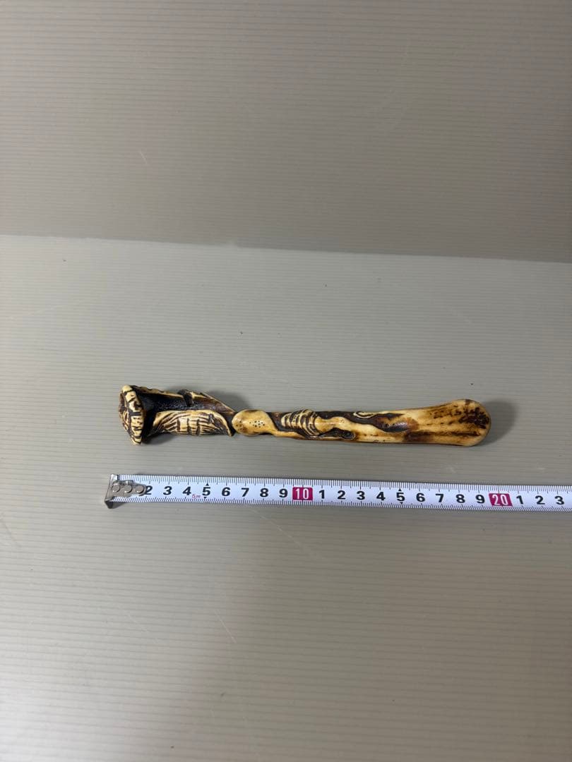 2123 骨董　煙管筒　堤物　彫刻物　時代物