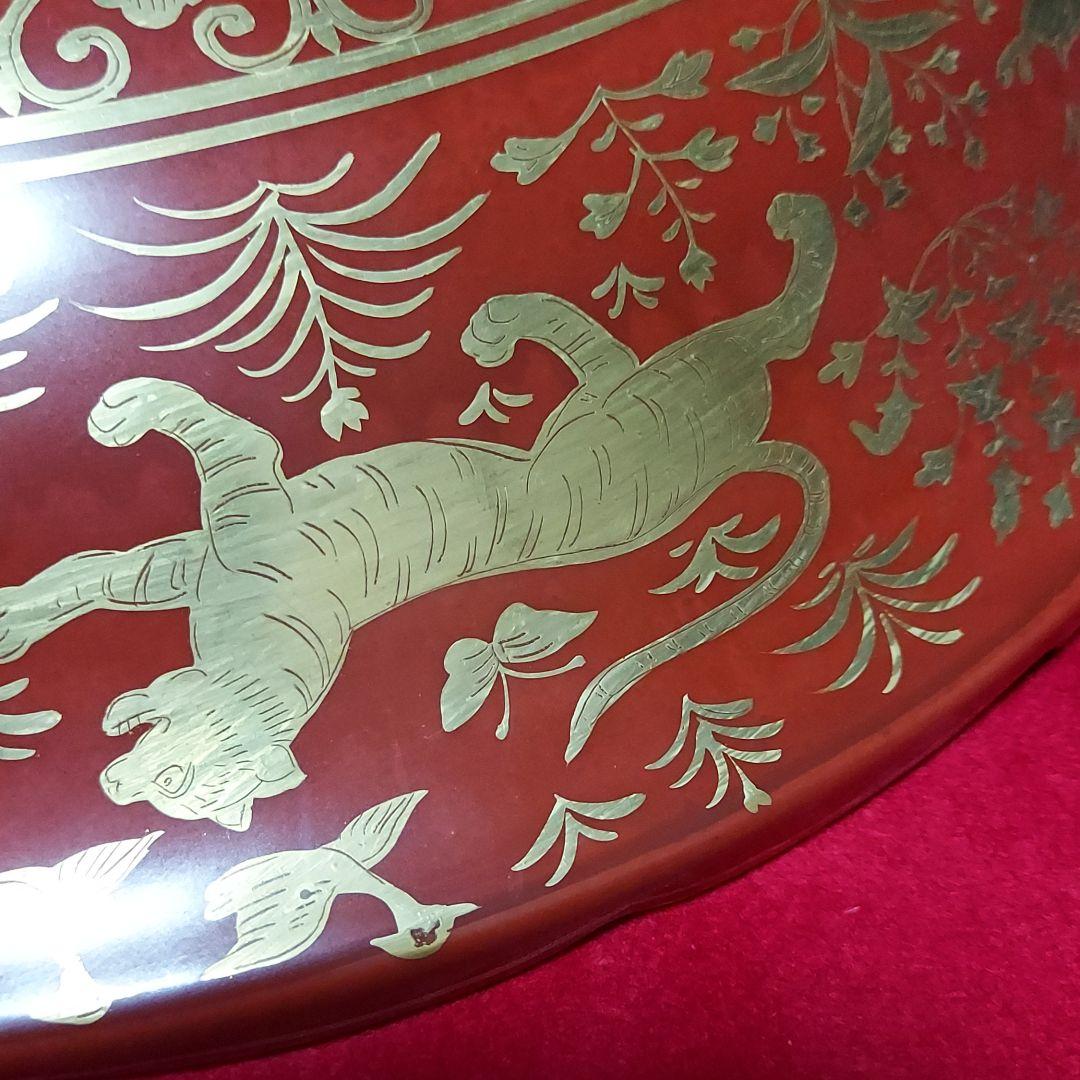 朱金蘭正倉院狩猟図大皿