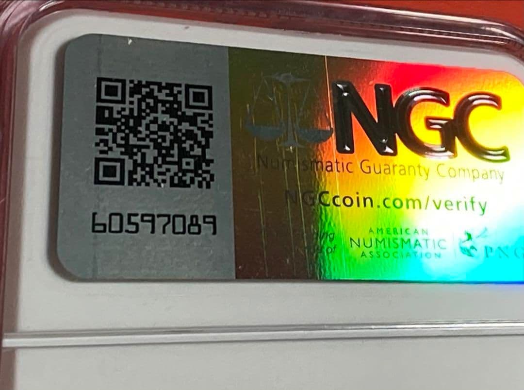 激レア　ポルトガル１００レイス銀貨【マヌエル２世１９０９年】NGC鑑定