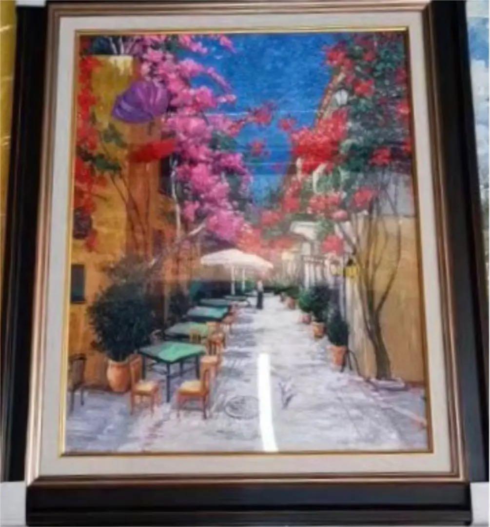 [新品未使用] 手描き油彩画　ヨーロッパ風景