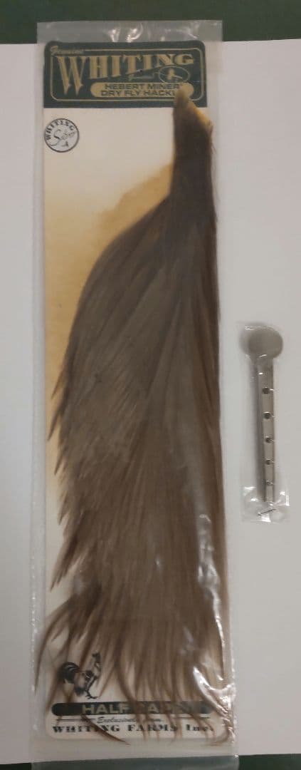 ヒーバード ハックル ブラウングレイダンハーフ シルバーグレード+ハックルガード