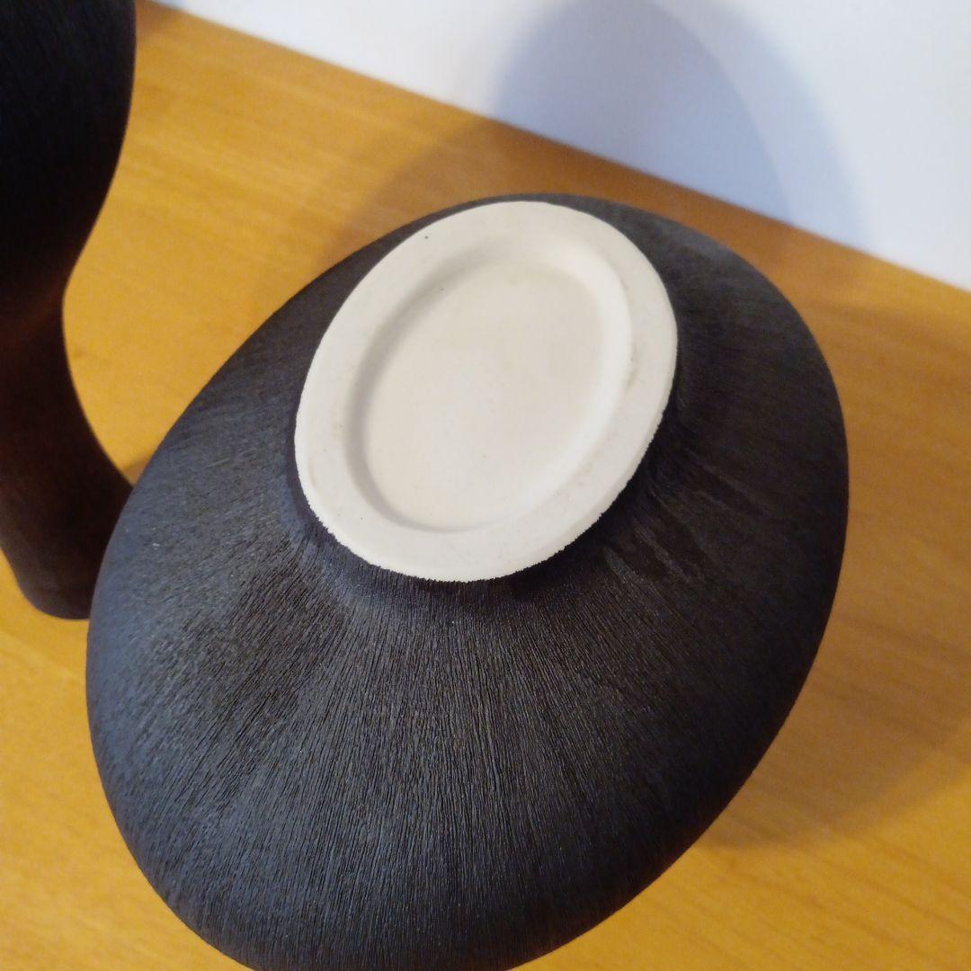 灰色の陶器製花瓶2つセット　物置