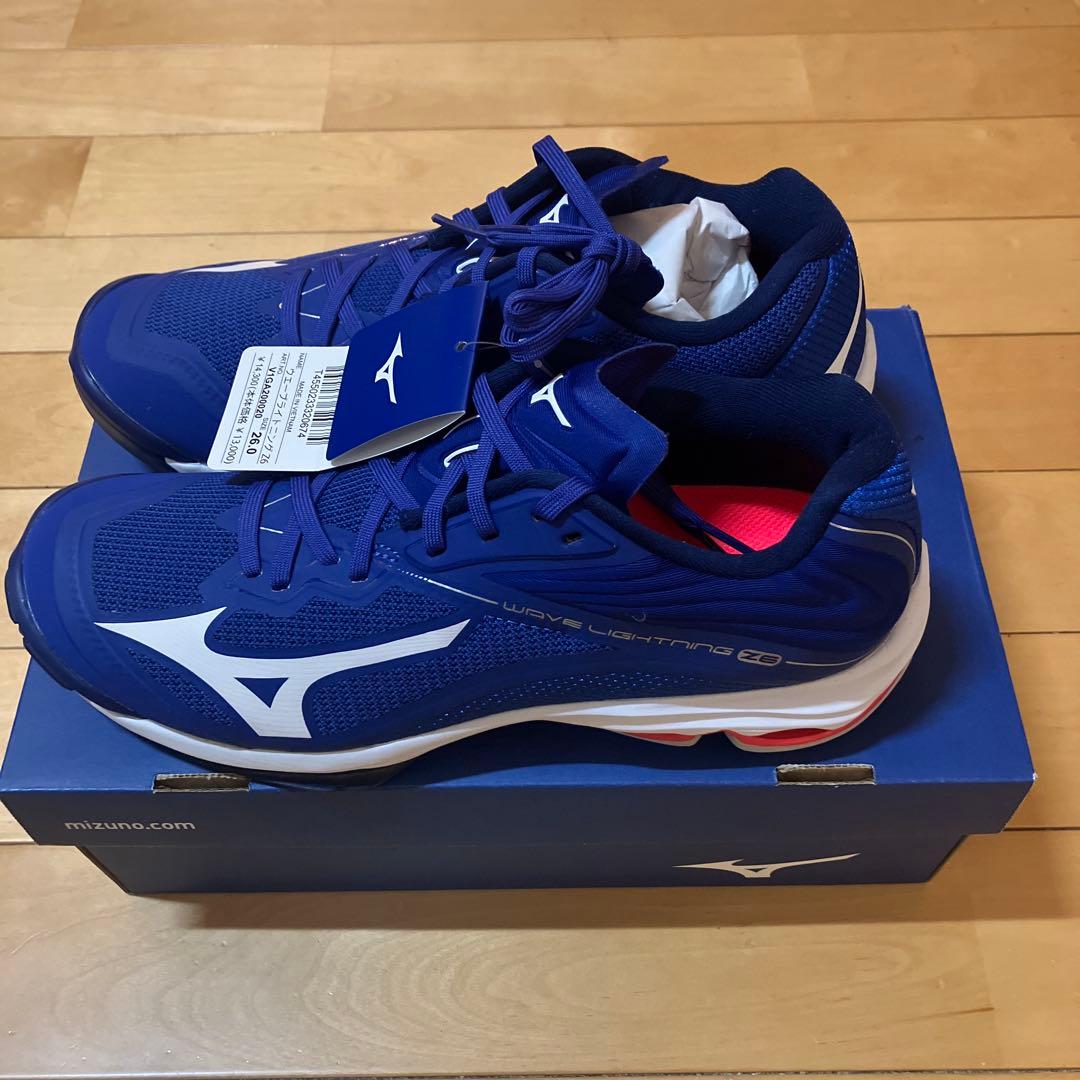 ミズノ　バレーボールシューズ　ウエーブライトニングZ６26.0cm 青