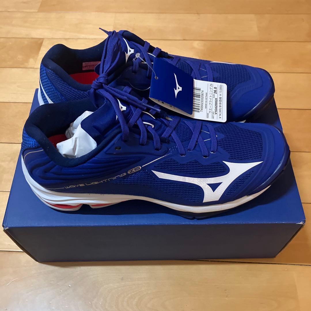 ミズノ　バレーボールシューズ　ウエーブライトニングZ６26.0cm 青