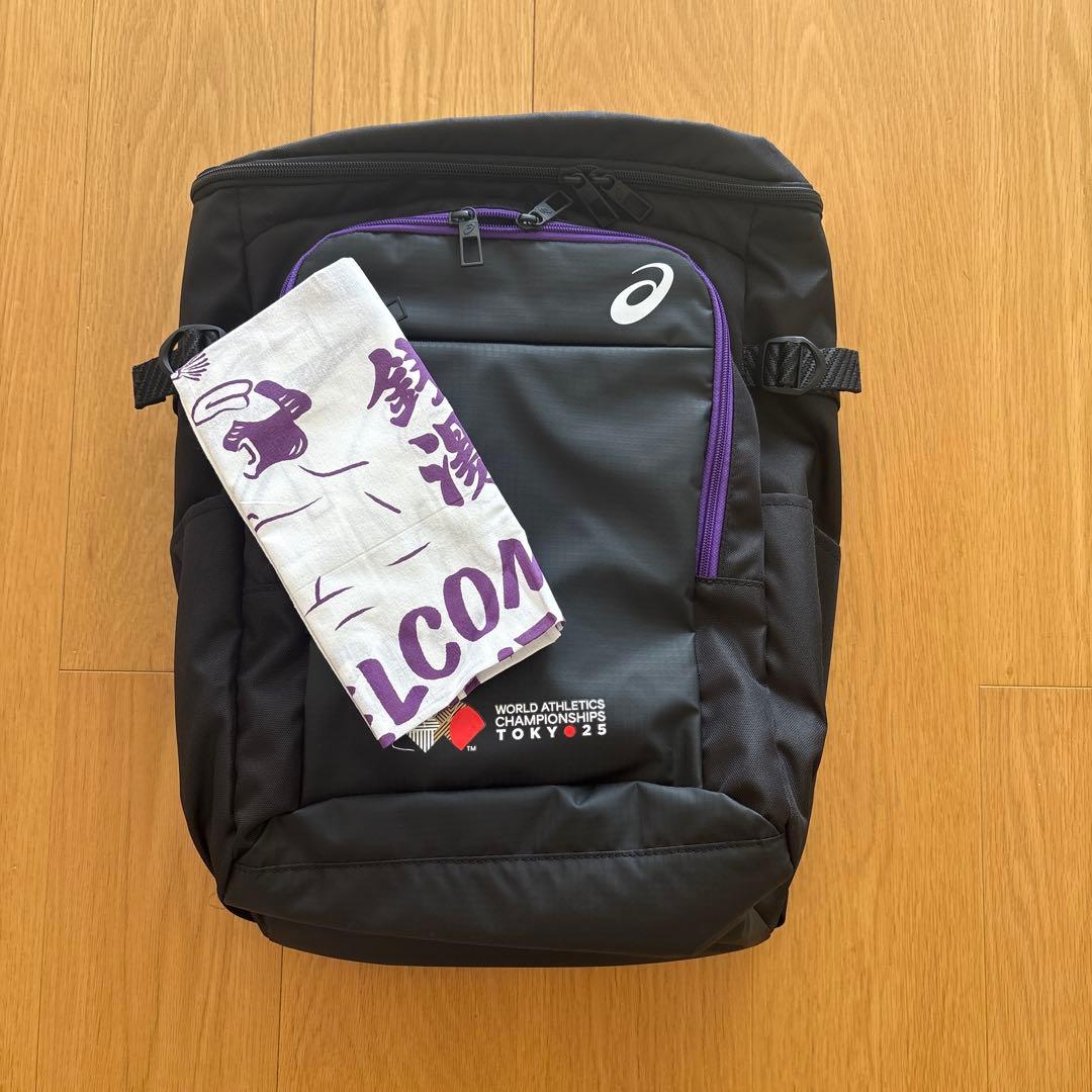 <NTマニアさん専用　>世界陸上2025 参加者用ASICSバッグ　手拭い付き