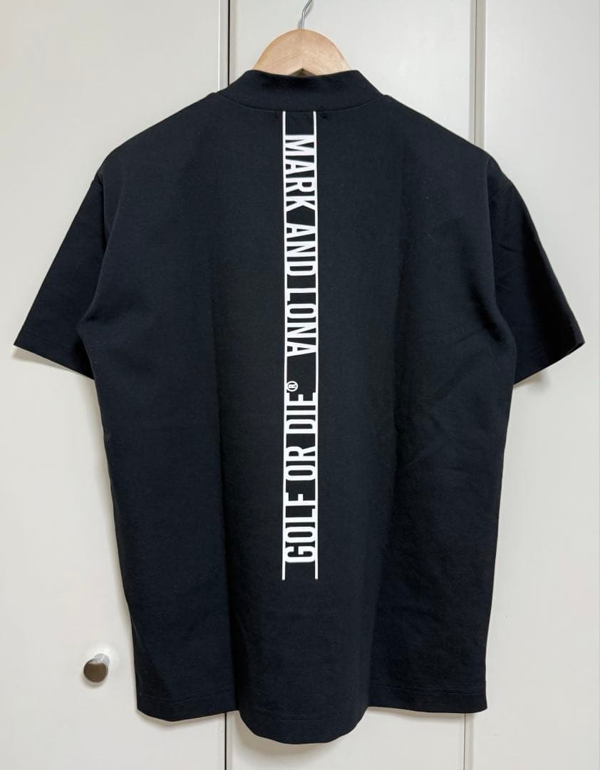 マーク＆ロナ モックネック シャツ ブラック 46