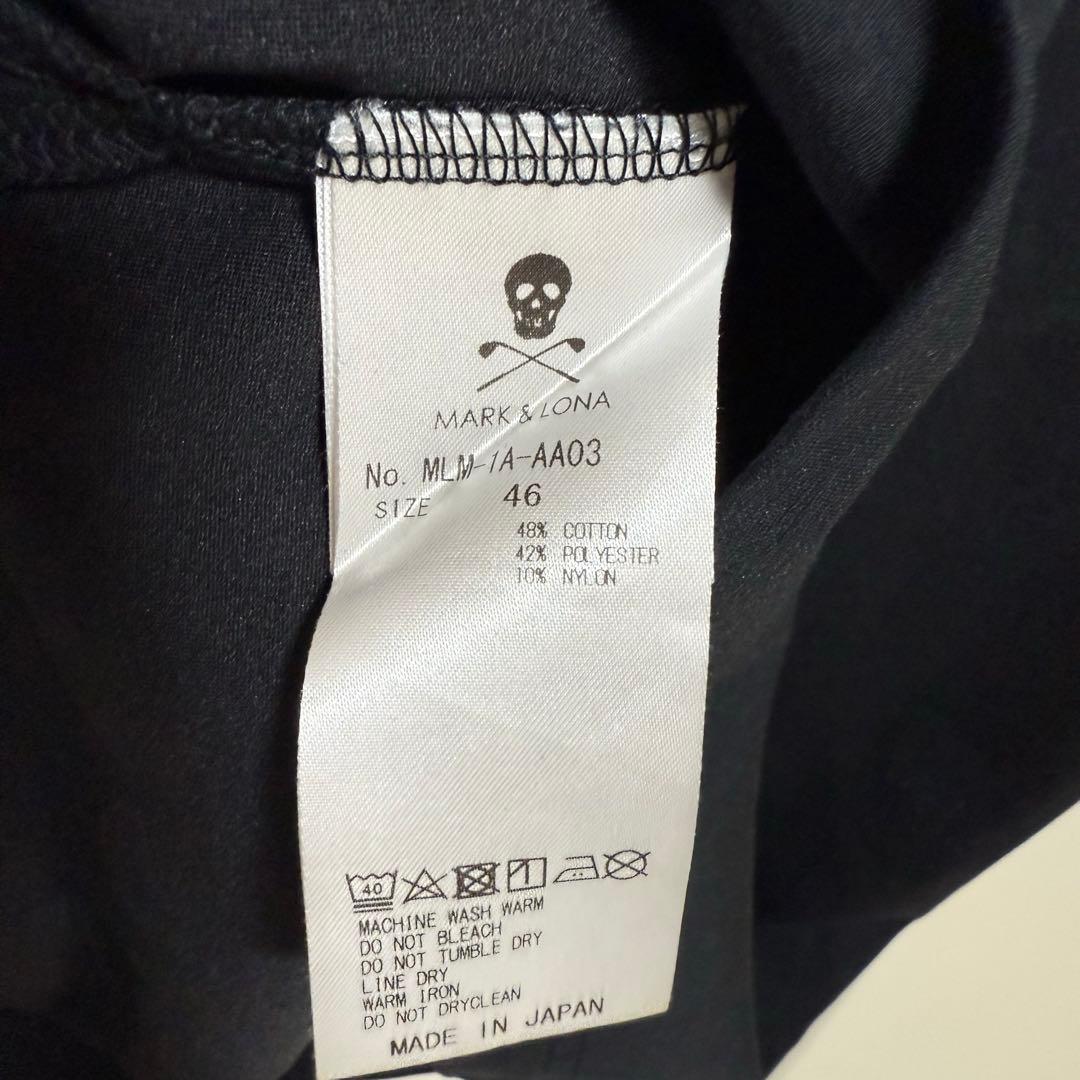 マーク＆ロナ モックネック シャツ ブラック 46