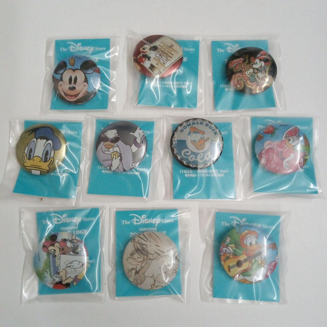 ディズニーストア　2000　カウントダウン　缶バッジ　缶バッジ用台紙