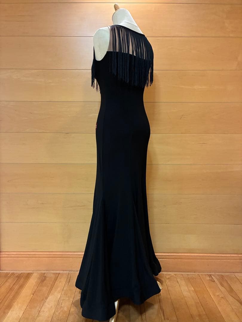 FDカンパニー　フリンジ付きブラックマーメイドドレス