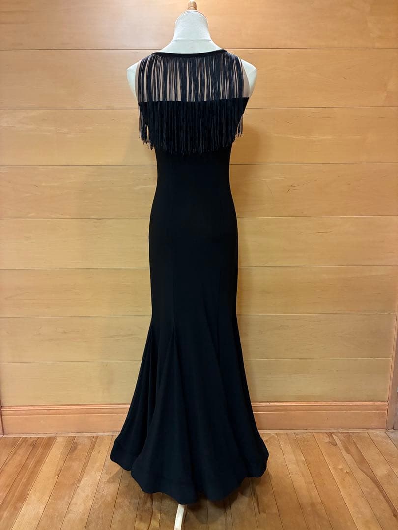 FDカンパニー　フリンジ付きブラックマーメイドドレス