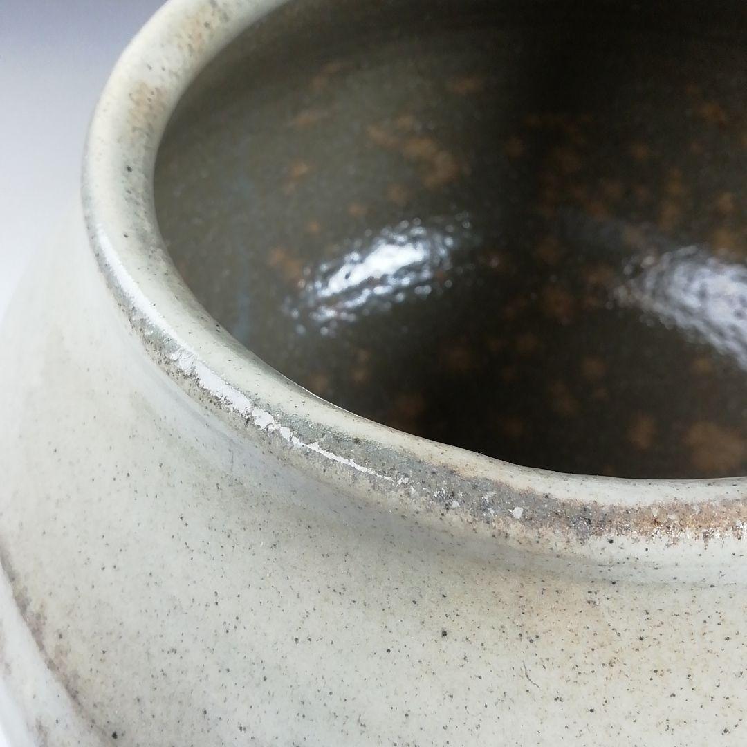 Ｗ１１７　水指　『粉引水指』『奥村考山 造』　共箱　茶道具