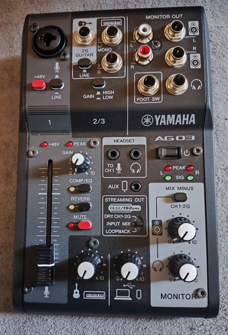 『ほぼ未使用品』YAMAHA AG03 MK2 B　YAMAHA FC5セット