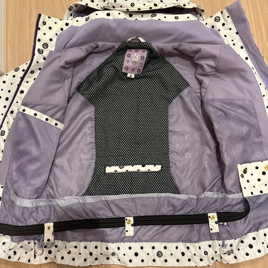 swivel ホワイトドット柄ジャケット