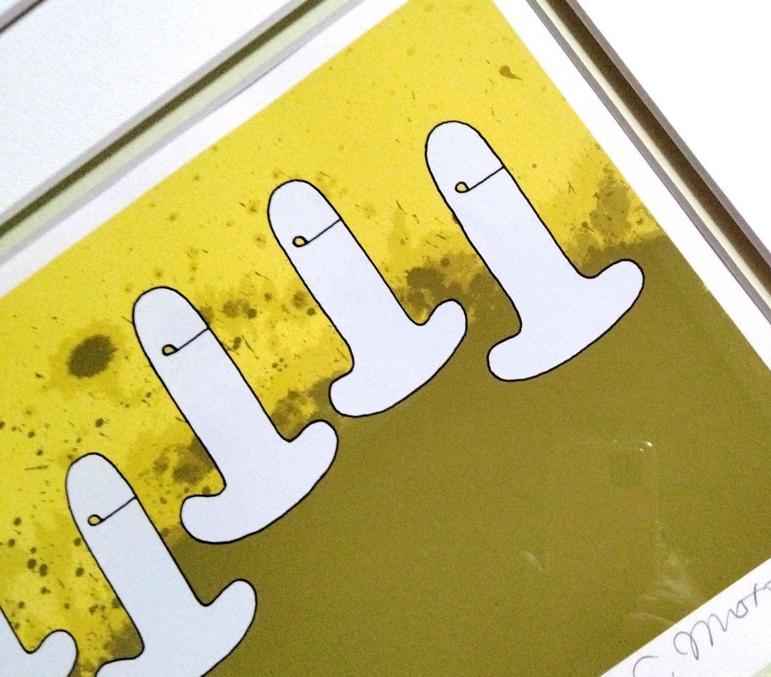 元永定正 シルクスクリーン しろいつつ