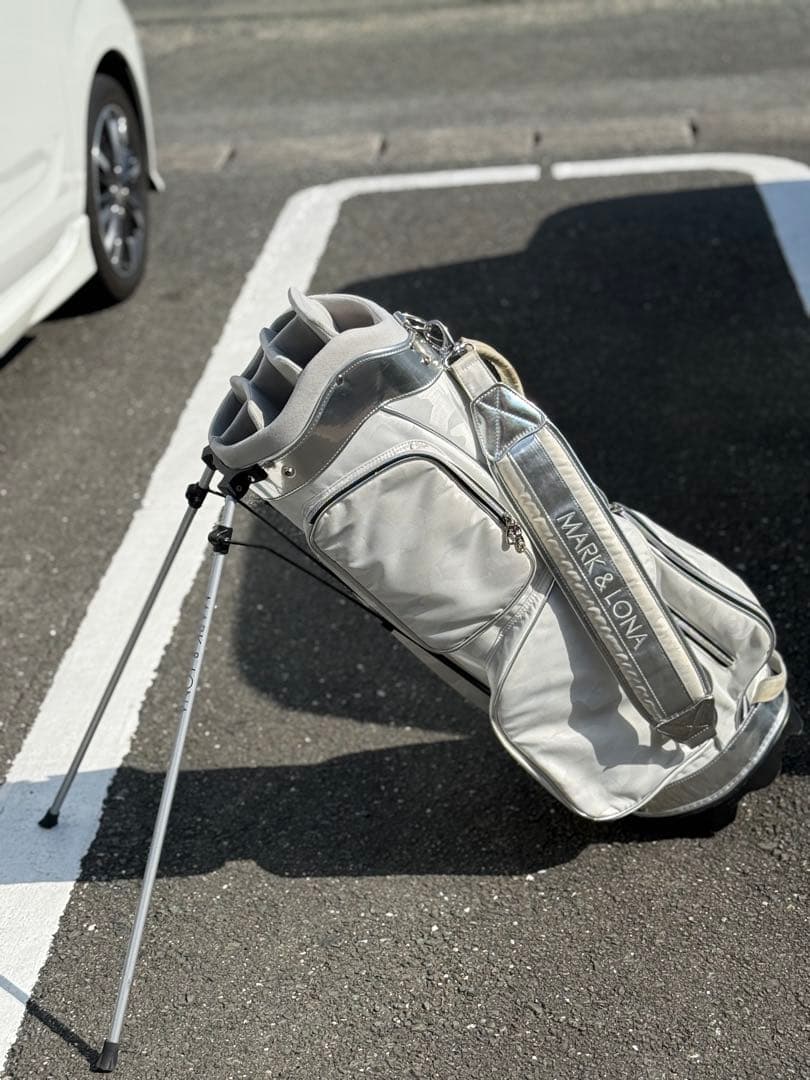 MARK & LONA シルバー カモフラ キャディバッグ ※フードカバー無し