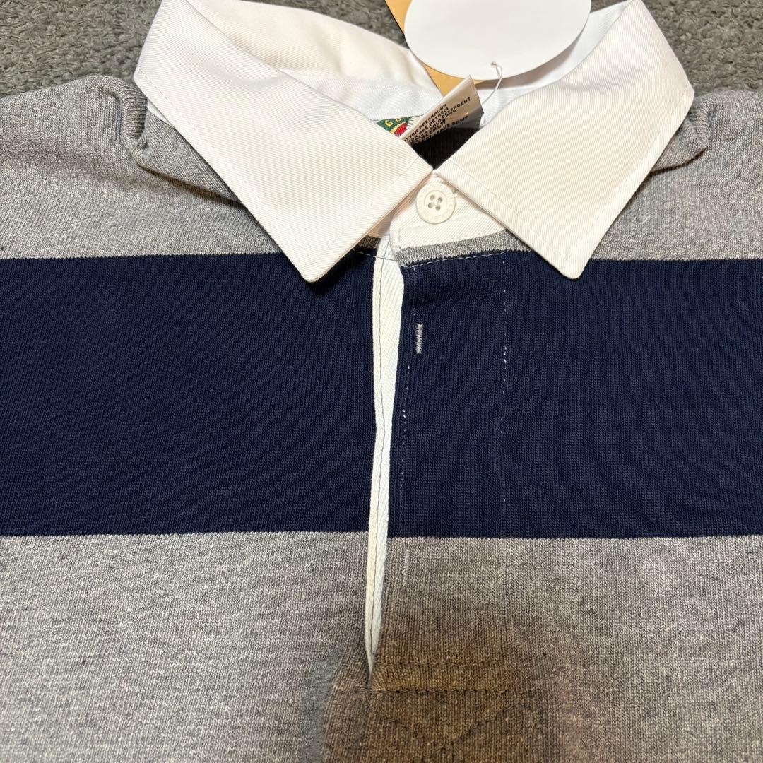 【新品】バーバリアン BARBARINA ラガーシャツ XL グレー ネイビー