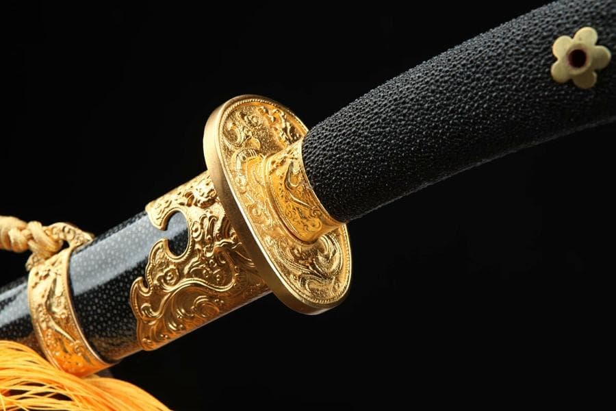 きんめっき竜紋刀 模造刀 居合刀 武士道 武具 漢剣 唐刀 龍泉剣 手鍛造打