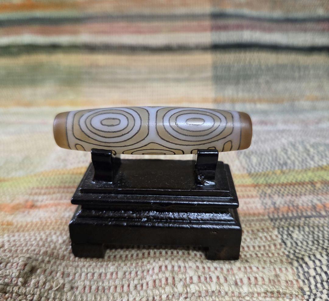 056　天珠　龍眼銀線天珠　　龍六眼　　　dzibeads！