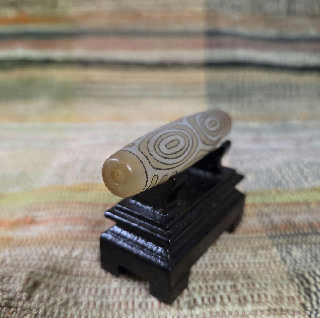 056　天珠　龍眼銀線天珠　　龍六眼　　　dzibeads！