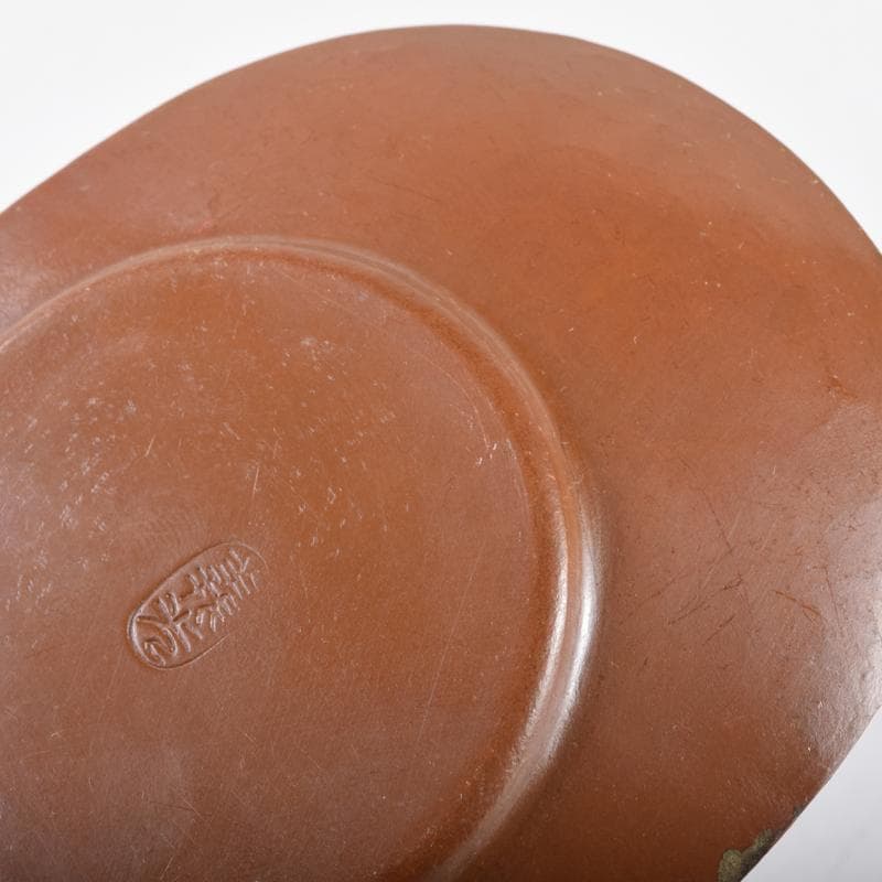 煎茶道具　高岡銅器　鍛金製　西村義光作　茶托　五客　共箱　C　7040