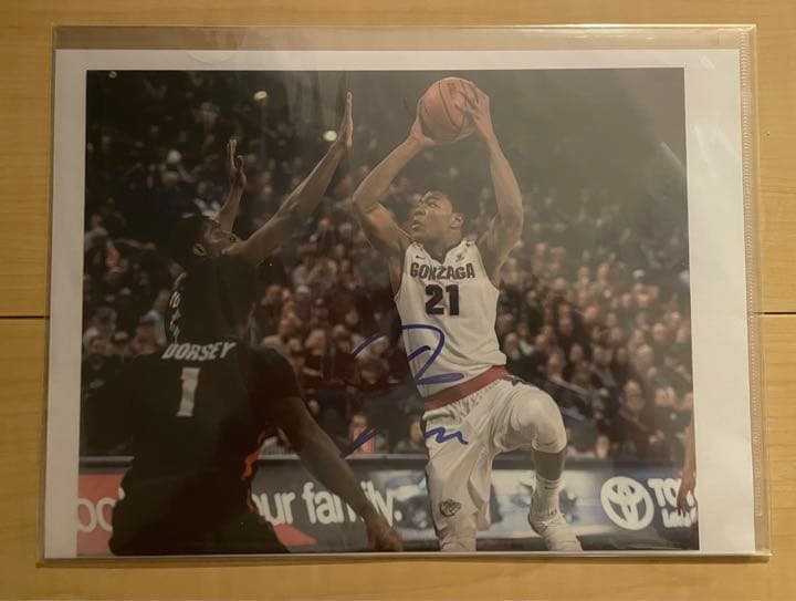 NBA 八村塁　ゴンザガ大学時代のサイン入り写真（流体力学）