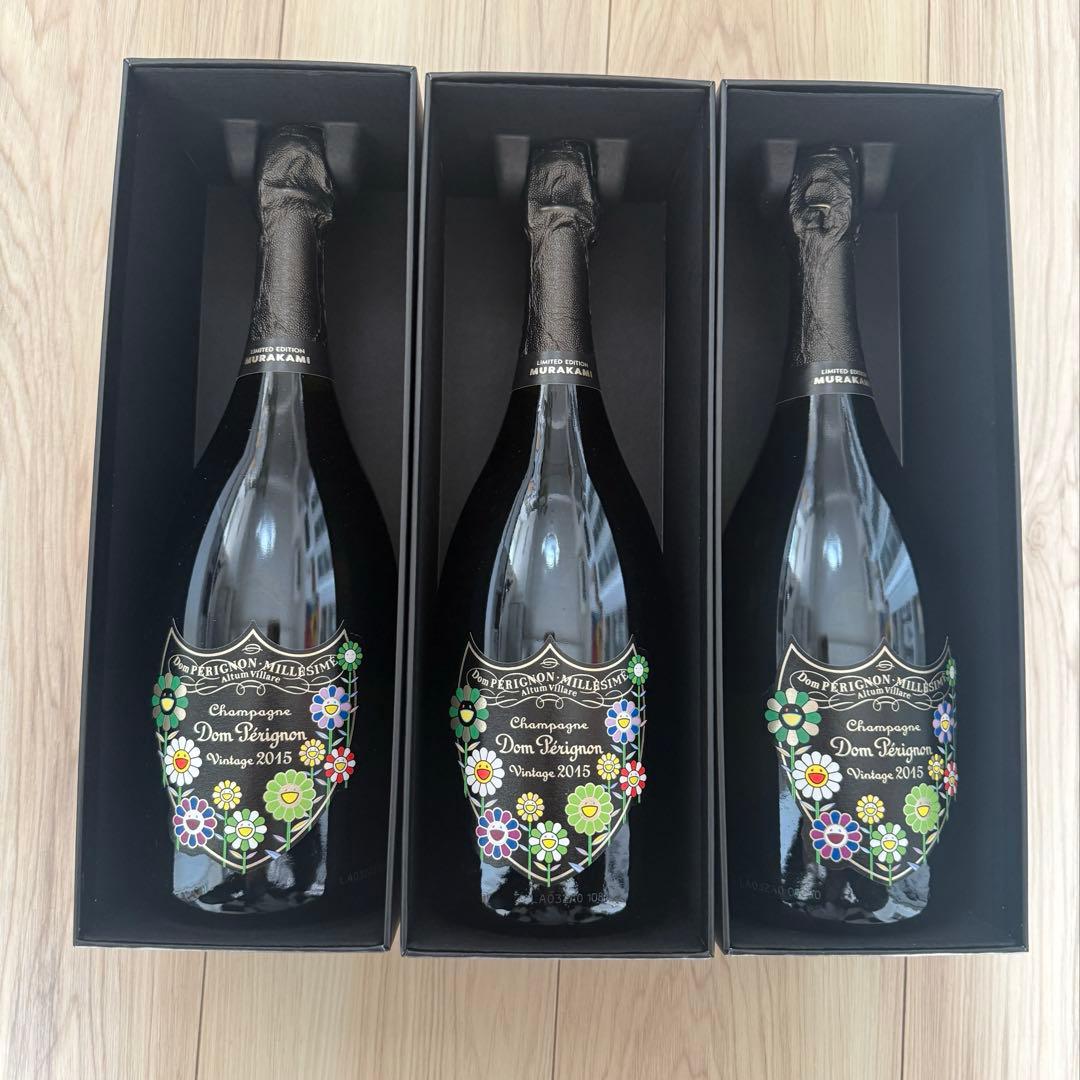 ドンペリ　村上隆コラボ　2015 ホワイト　3本セット　新品(最近入手) 送料込