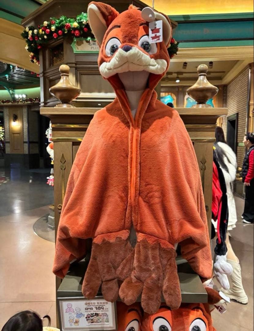 上海ディズニーランド　ズートピア２　ニック　ブランケット　なりきり　手袋