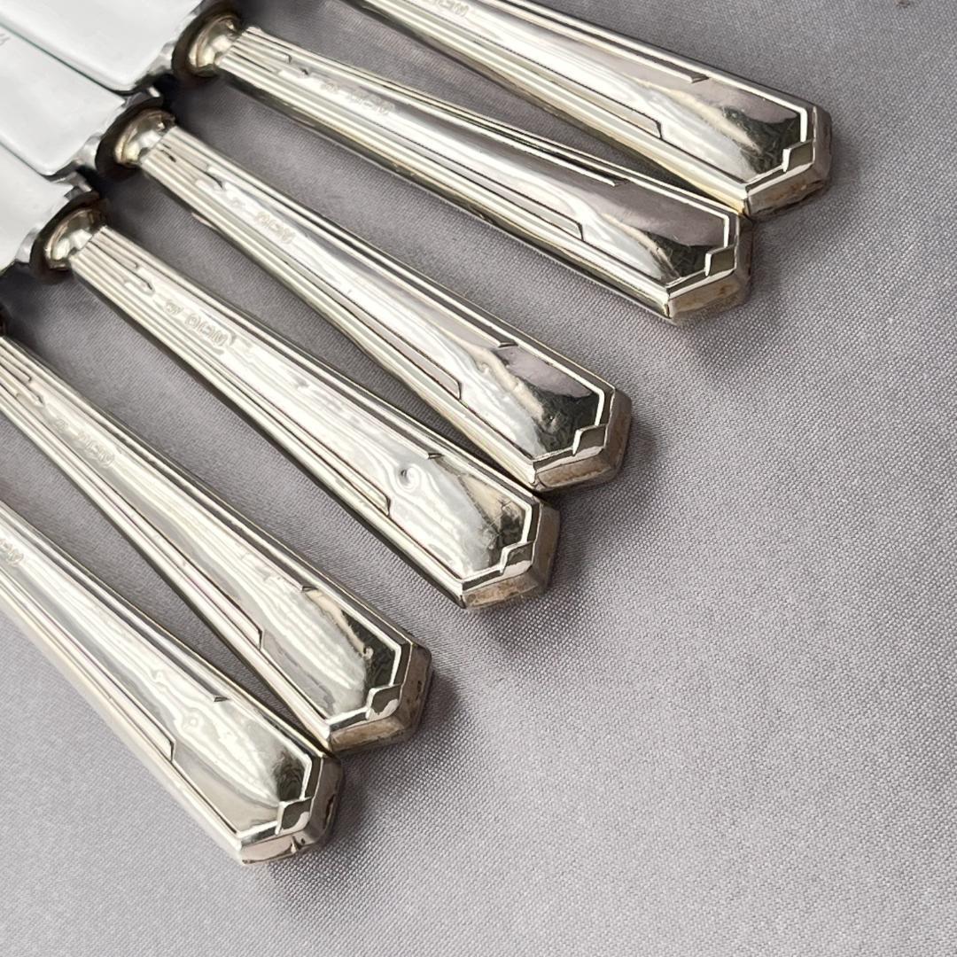 【William Yates】【純銀ハンドル】 Art Deco ティーナイフ