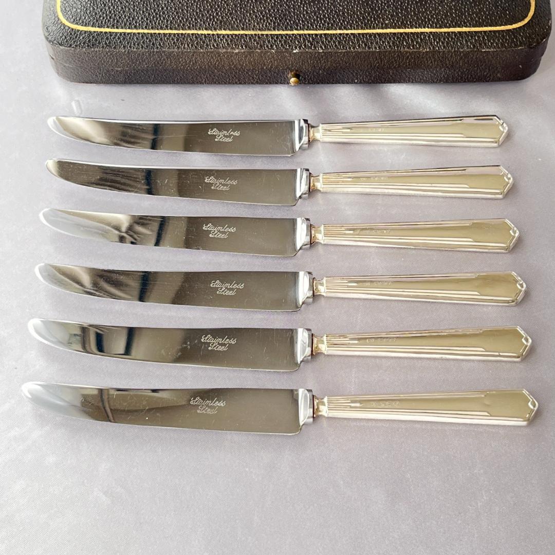 【William Yates】【純銀ハンドル】 Art Deco ティーナイフ