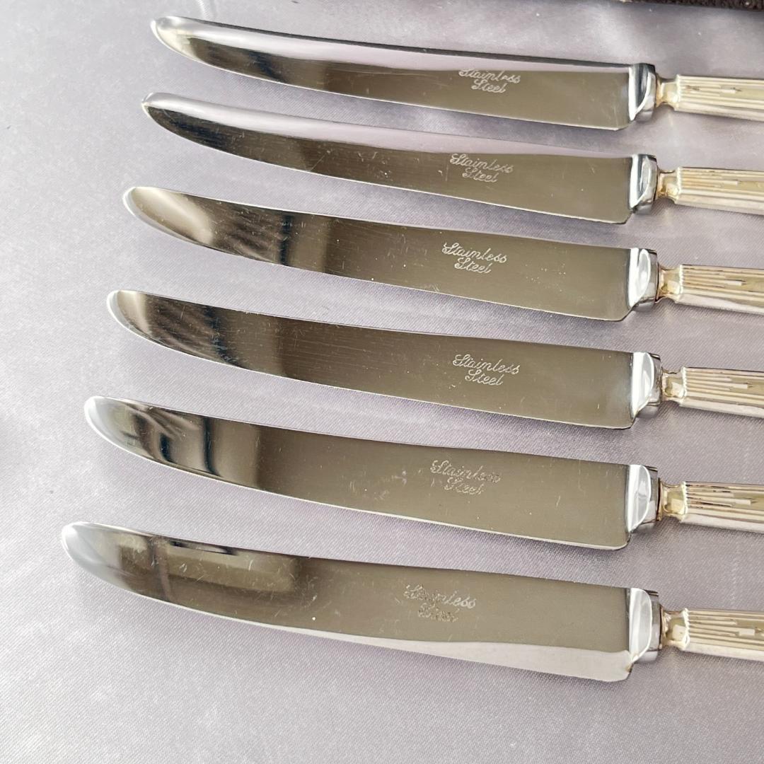 【William Yates】【純銀ハンドル】 Art Deco ティーナイフ