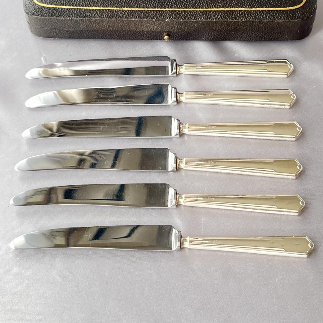 【William Yates】【純銀ハンドル】 Art Deco ティーナイフ