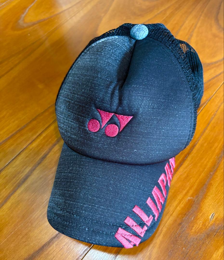 限定YONEX デニム ブラックピンク キャップ ALL JAPANインターハイ