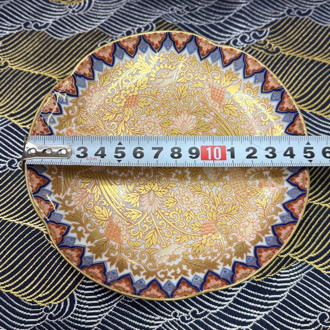豪華絢爛 其泉作 色絵金彩鳳凰文　取皿 中皿 逸品 5枚