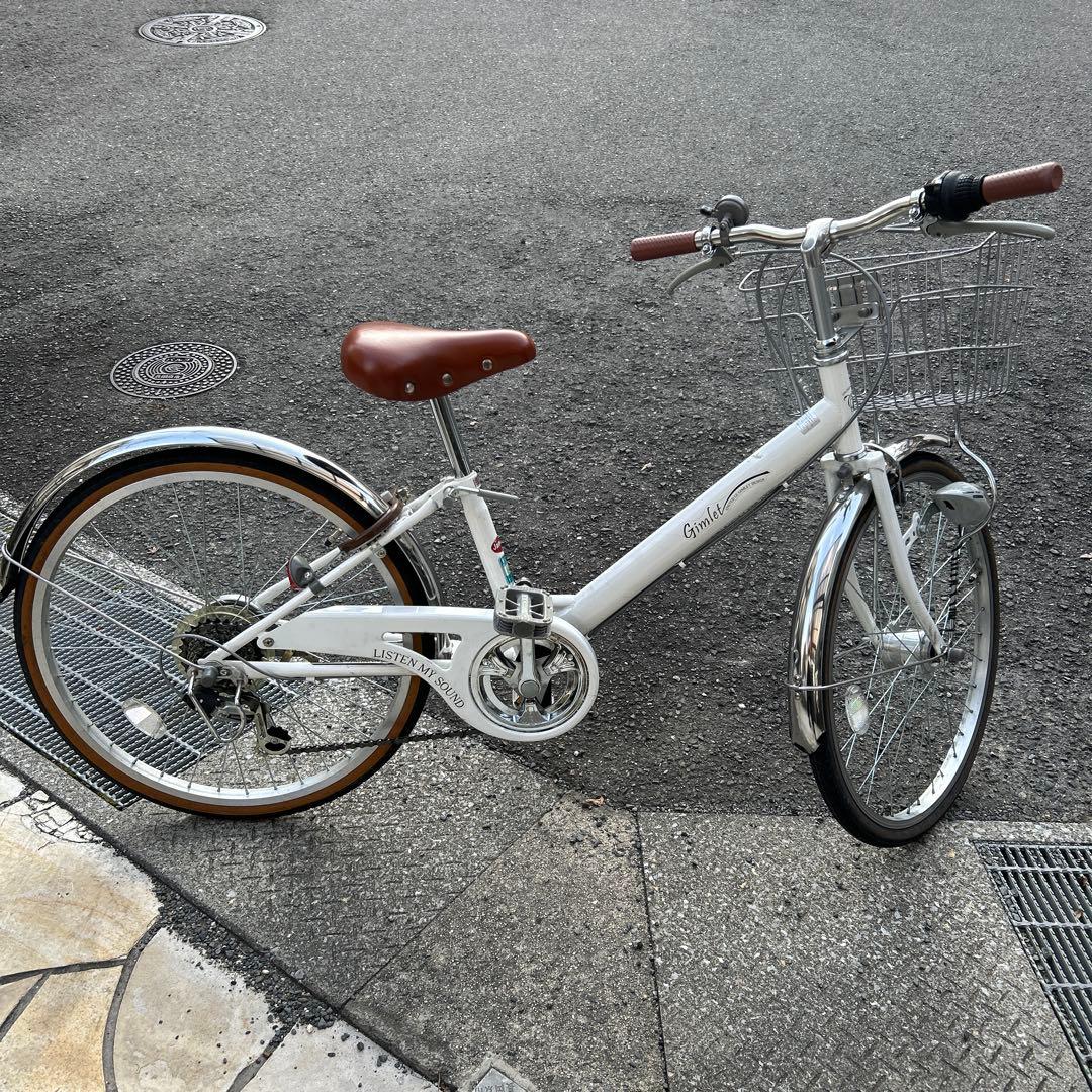 GIMLET　子供用自転車　白色　22インチ 6段変速　サカモトテクノ