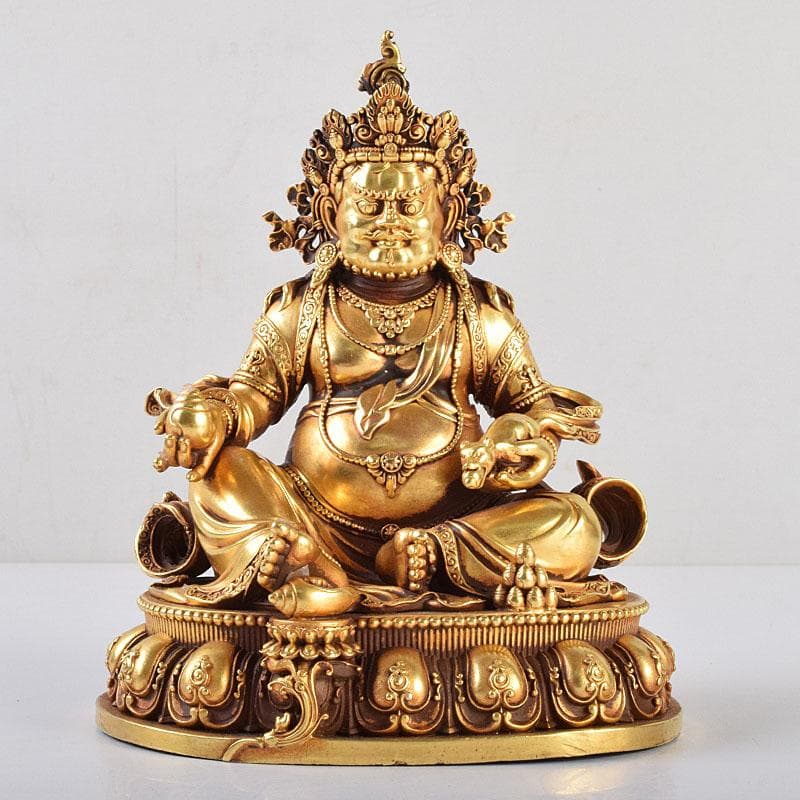 中国　大明永楽年施　古銅鍍金　チベット仏　仏像　置物　H　9195E