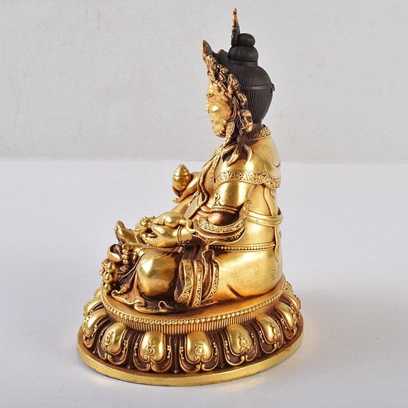 中国　大明永楽年施　古銅鍍金　チベット仏　仏像　置物　H　9195E