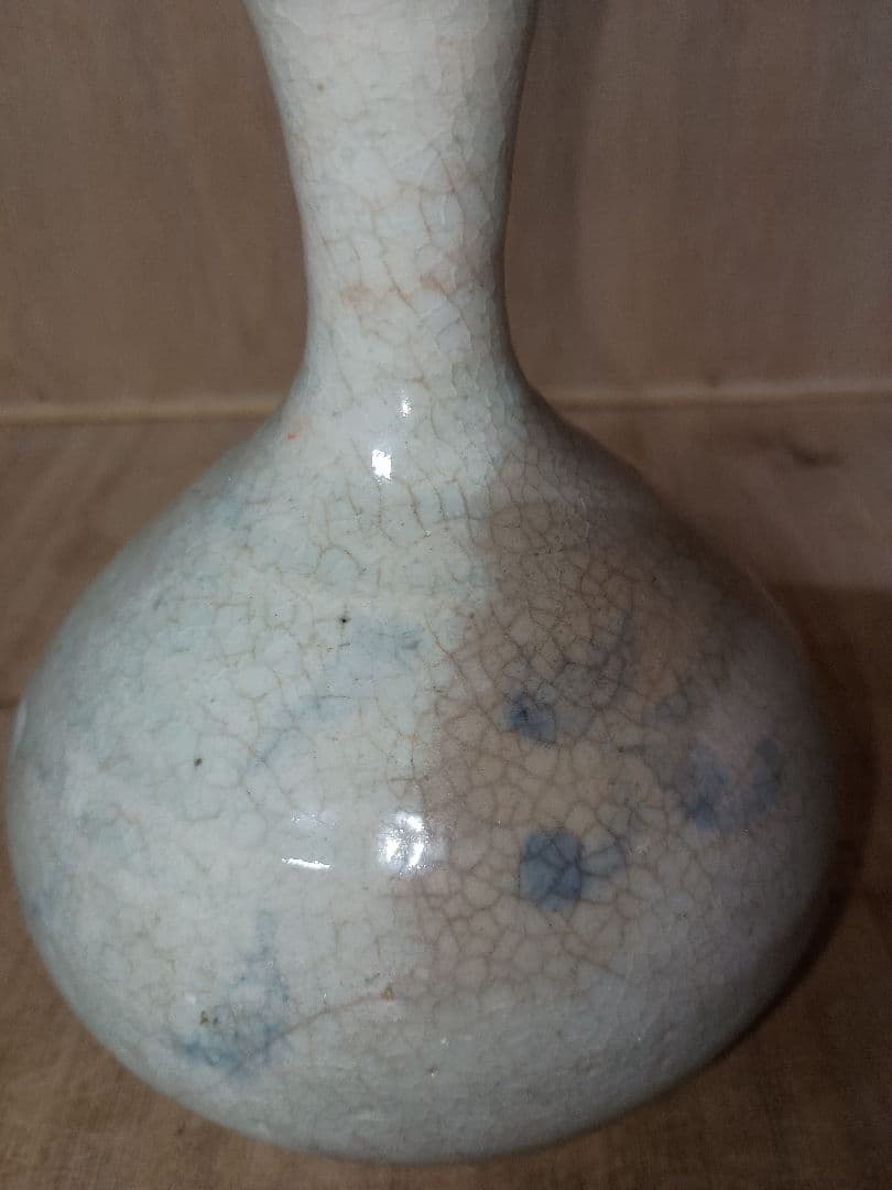 ■□■白磁染付瓶■□■李朝時代後期■□■18世紀〜19世紀■□■鑑定済■□■