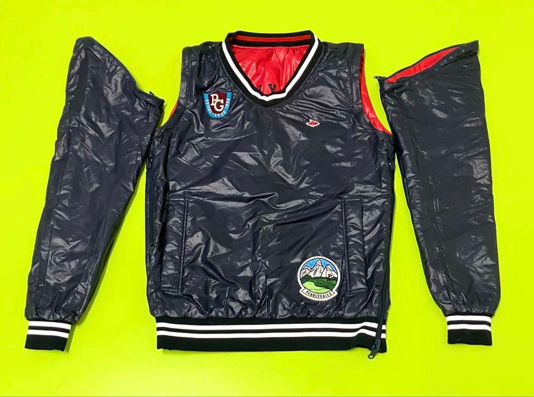 値下げ パーリーゲイツ リバーシブル4way スニード ベスト レッド ネイビー