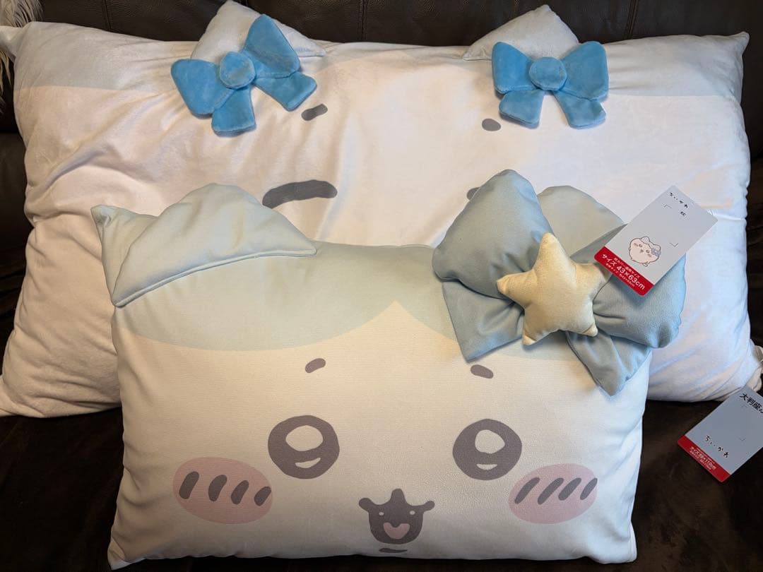 ちいかわ ハチワレ 大判座布団＆枕＆ふた付き収納ボックスセット♡