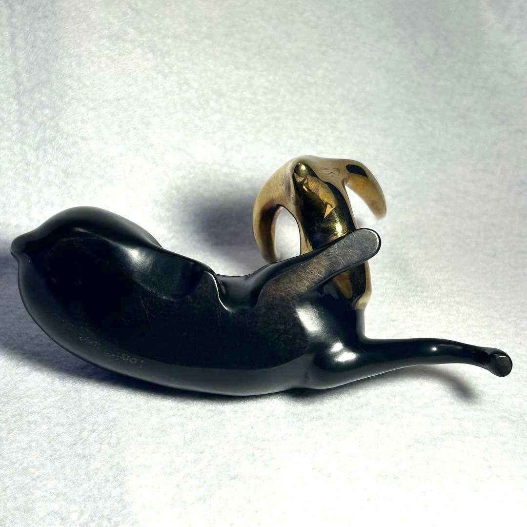 ロート・ヴァンダーヴィーン　ブロンズアンテロープ彫刻　サイン LOT番号入り