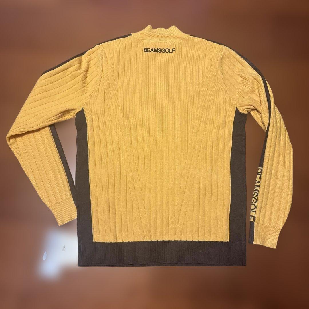 BEAMS GOLF イエロー ハイネックセーター