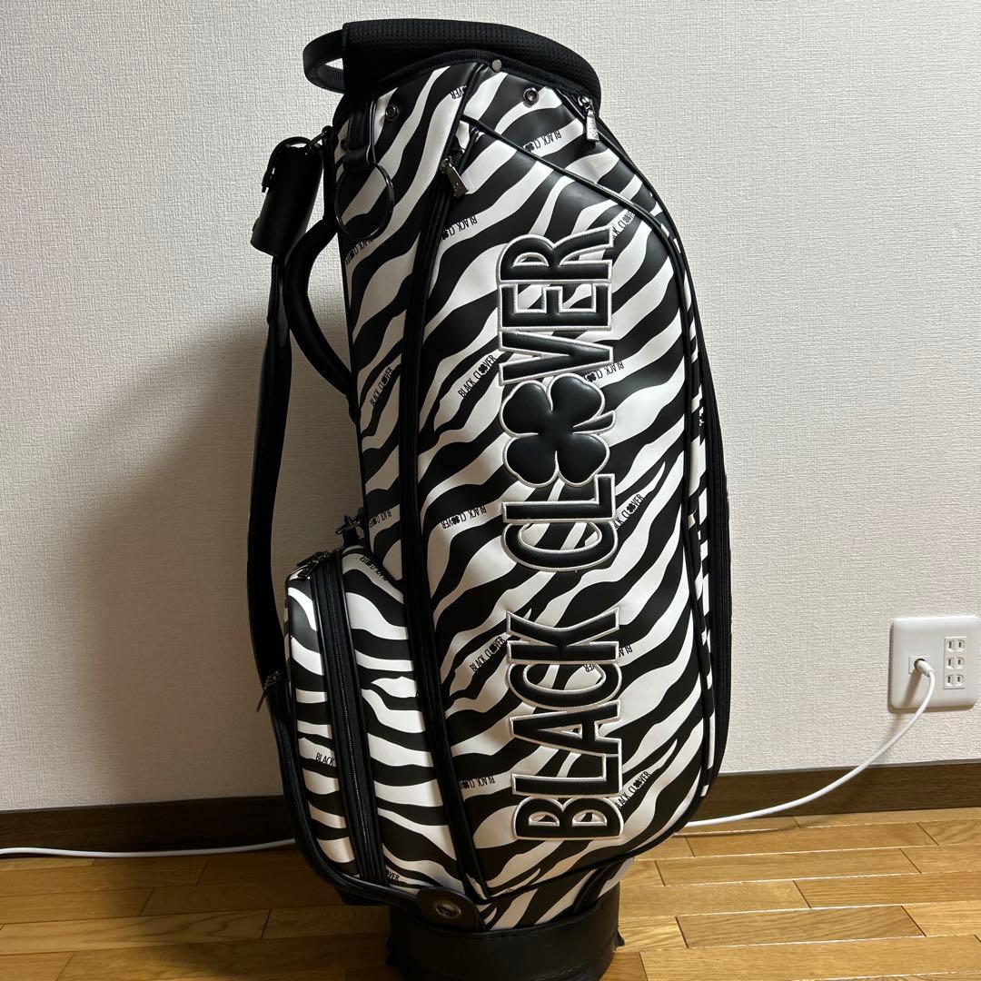 Black Clover ブラッククローバー キャディバッグ９型【ゼブラ】
