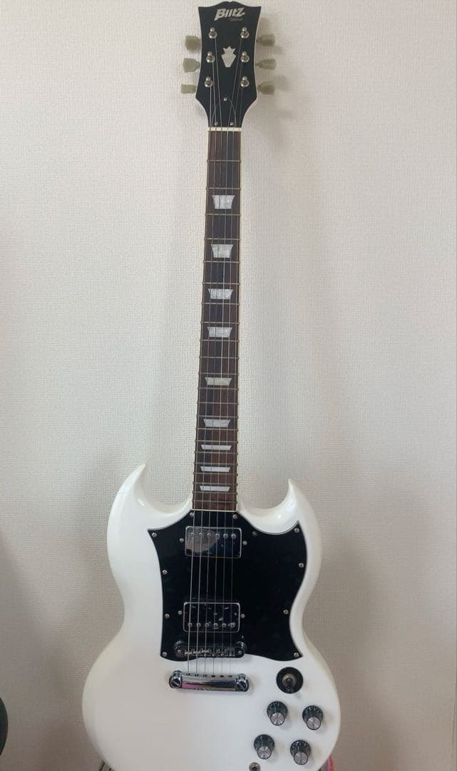 ホワイト SGスタイル エレキギター
