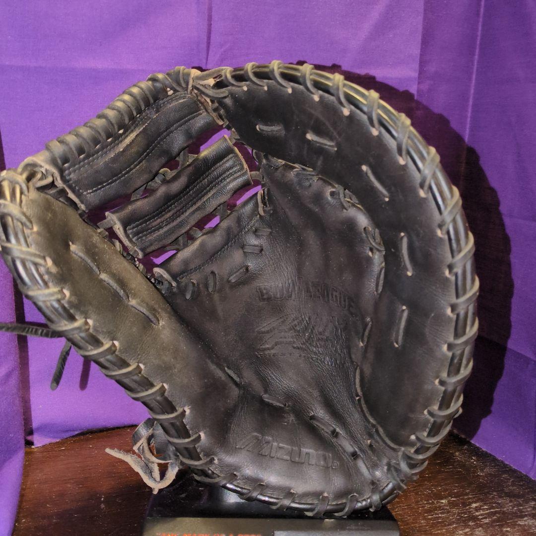 ミズノ　ビューリーグ　ファーストミット　希少な赤ビュー　日本製　軟式用