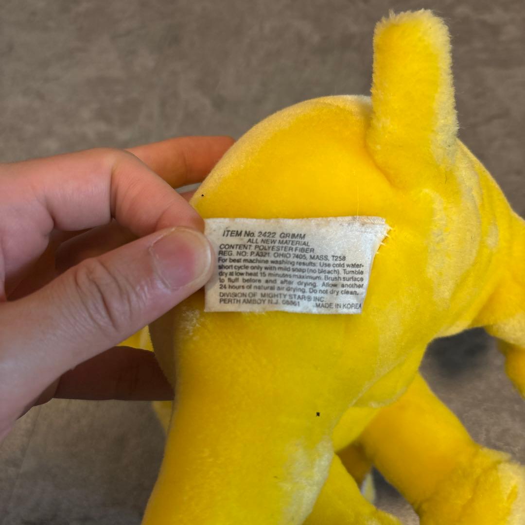 イエロー犬のぬいぐるみ　マザーグースアンドグリム